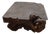 Triple Burnt Teak Wood Coffee Table For Sale