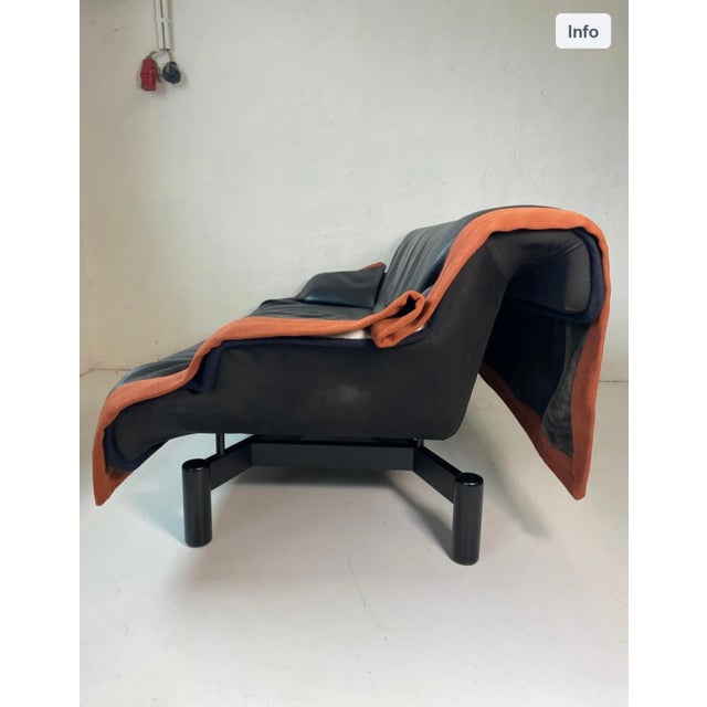 Animal Skin Postmodern Leather Sindbad Sofa by Vico Magistretti for Cassina, 1980s For Sale - Image 7 of 8