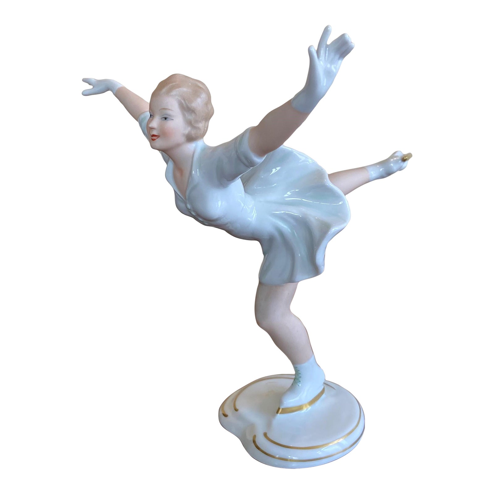 Vintage Heinrich Winterling Lady Ice Skater Figurine Chairish