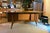 Striking Mid Century Modern walnut executive desk by Alma Desk Company from the coveted Skulptura series, made in High...