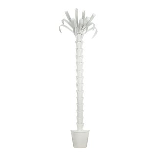 Off White Lacquered Iron Palm Tree For Sale
