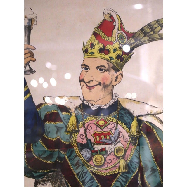 Paper Pair Early 20th Century Carnival Costume Chromolithographs in Black Frames For Sale - Image 7 of 12