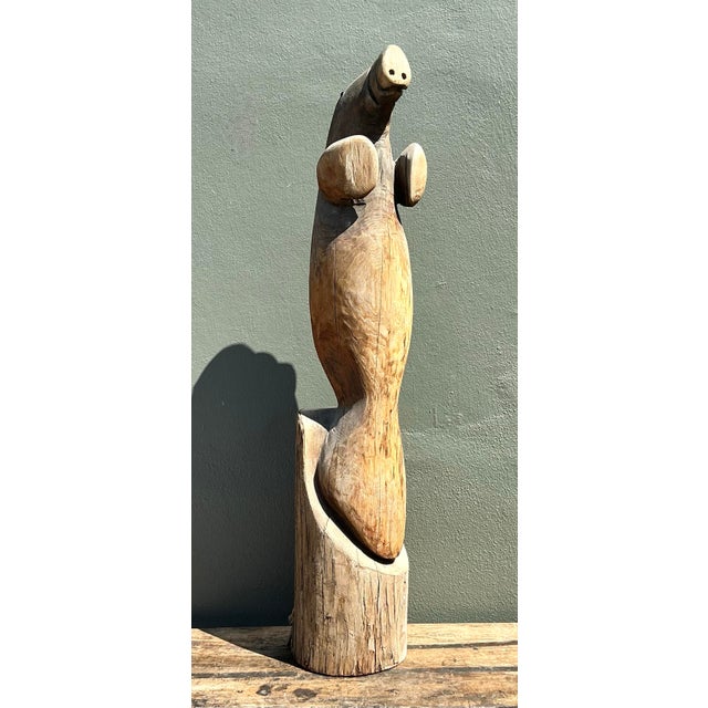 Tan Vintage Hand Carved Walrus Statue For Sale - Image 8 of 12