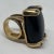 Black 1990s Gianni Versace Black Agate Oversized Cocktail Ring For Sale - Image 8 of 9
