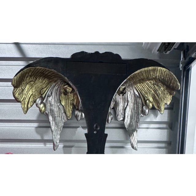 Mid 20th Century Maison Janseni Style French Palm Tree Gilt Floor Wall Sconces For Sale - Image 10 of 17