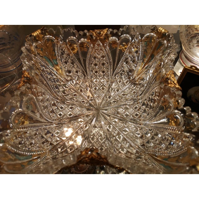 Crystal and Brass Centerpiece Vase For Sale - Image 16 of 18