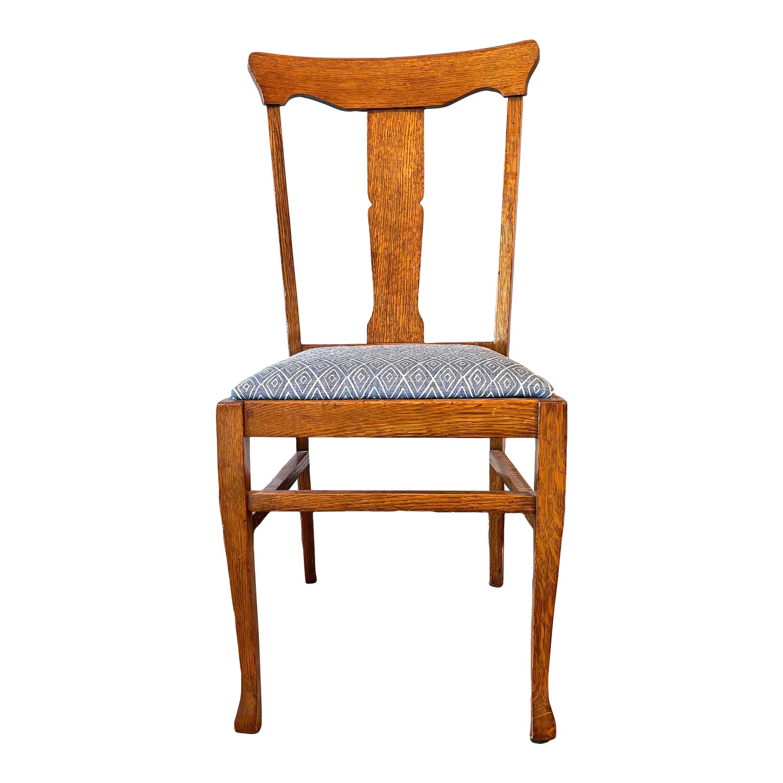 1920s Vintage Oak T Back Chair | Chairish