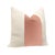 Contemporary 22" Blush Designer Velvet Panel + Linen Pillows - A Pair For Sale - Image 3 of 4