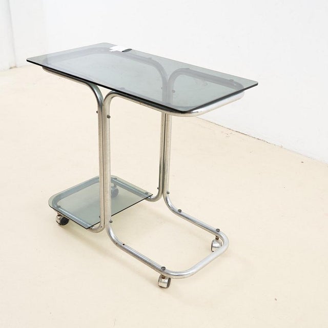 Vintage Chrome Metal Trolley with Wheels, 1970s For Sale - Image 3 of 5