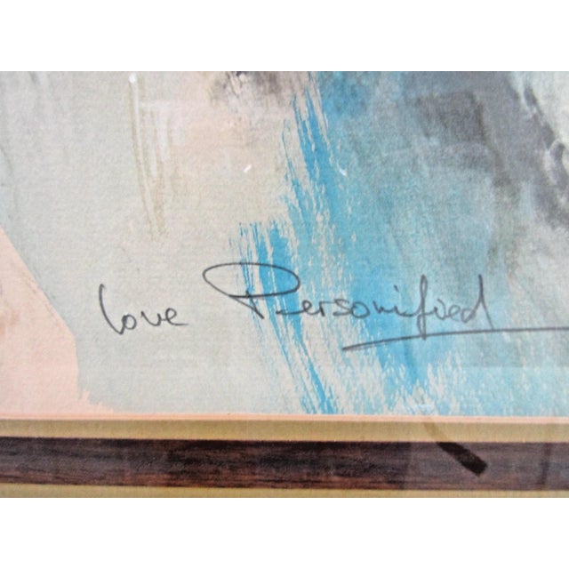 1970s Jonas Gerard Limited Edition Color Print Gouache Highlights Love Personified For Sale In Miami - Image 6 of 9