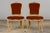 Late 19th Century Antique French Louis XV Style Painted Dining Chairs in Rust Fabric - Set of 6 For Sale - Image 5 of 18