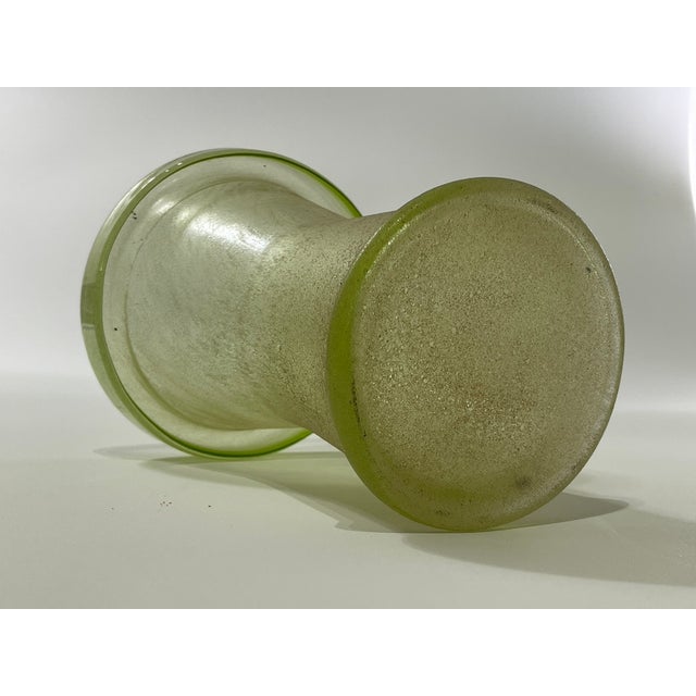 1960s Architectural Italian Art Glass Vase With Scavo Finish, Circa 1960s–70s For Sale - Image 5 of 6