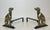 This beautiful pair of andirons is made of chiseled bronze. They depict stylized standing dogs. This is a French work from...