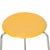 Arne Jacobsen yellow dot chair with a yellow lacquered seat and steel legs. The stool is from around the 1970s and appears...