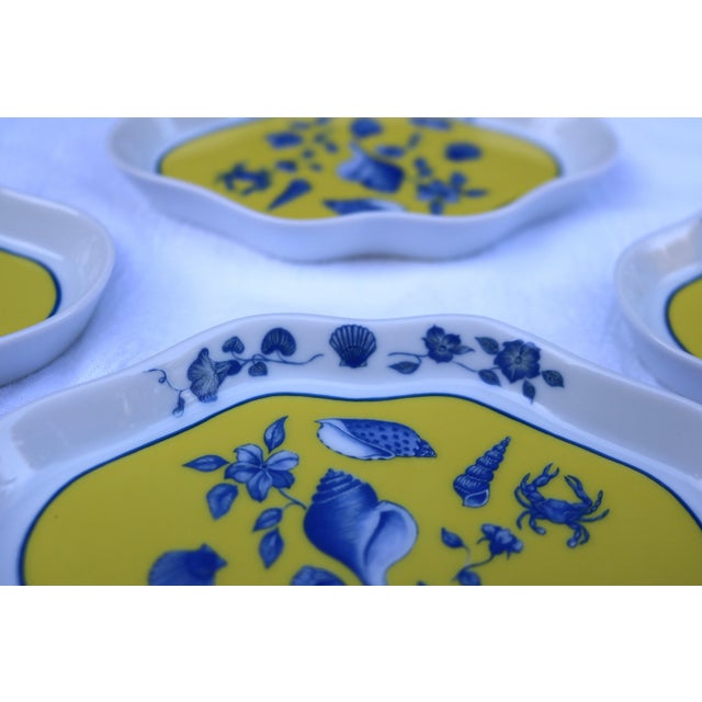 1988 Coastal Small Leaf Dish Costa Azzurra by Lynn Chase-Set of 4 For Sale - Image 4 of 10