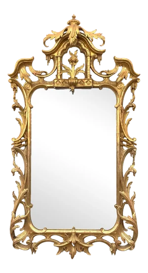 Late 19th Century English Chippendale Style Carved Giltwood Mirror