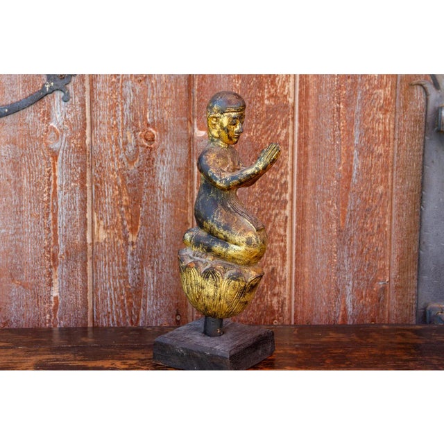 19th Century Antique Kneeling Praying Monk For Sale - Image 5 of 8