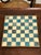 Chinese Stone Chess Set on Brass Framed and Footed Board in Blue and White, 1960s For Sale - Image 13 of 15