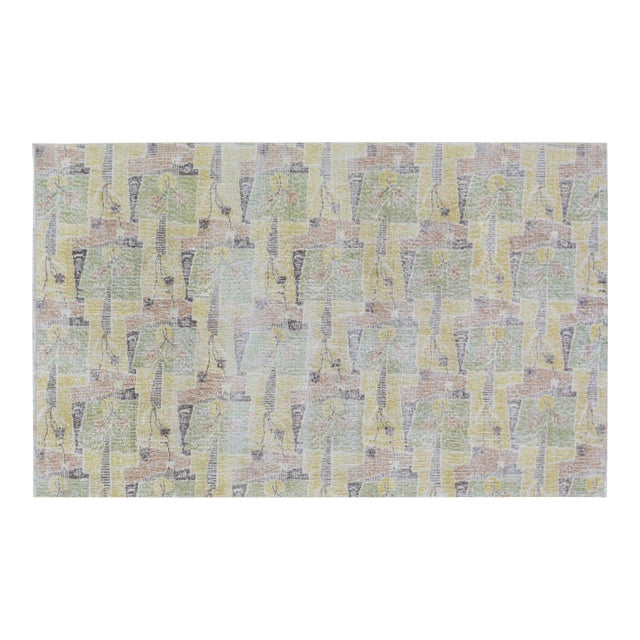 Vintage Turkish Anatolian Hand Knotted Wool Rug, 4'1"x6'7" For Sale