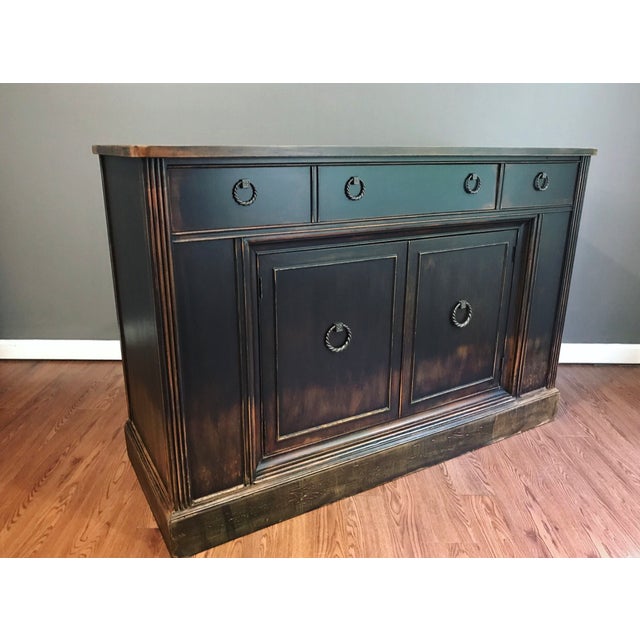 Weathered Black Distressed Sideboard Buffet Chairish