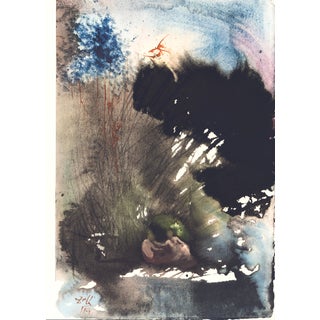 1967 Salvador Dalí Biblia Sacra Lithograph "Vir Et Mulier in Paradiso Voluptatis" (Man and Woman in Paradise) For Sale