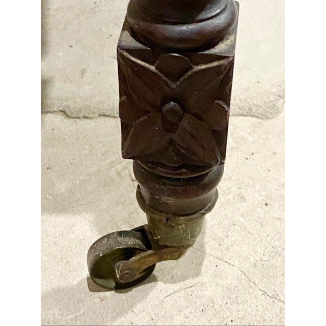 Blue Share Antique Jacobean Revival Carved With Tapestry Upholstery Side Chair For Sale - Image 8 of 12