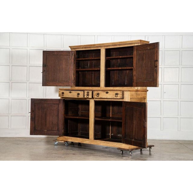 Large 19th Century English Bleached Oak Dresser For Sale - Image 6 of 18