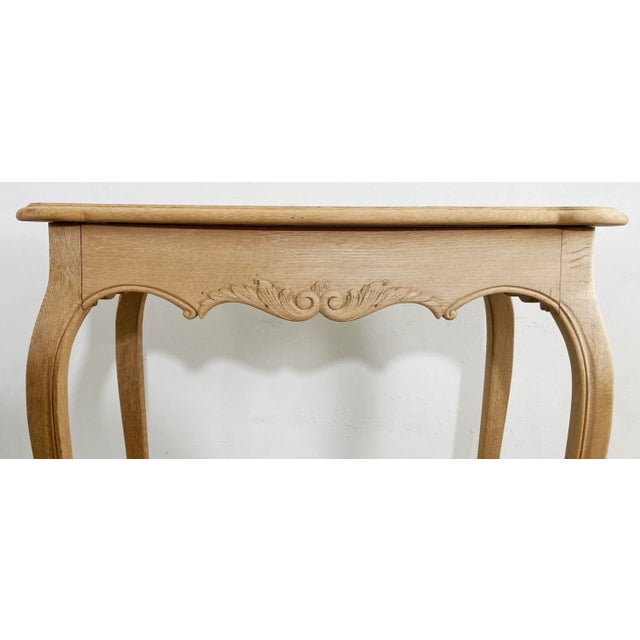 Vintage French Louis XV Style Bleached Wood Table For Sale - Image 10 of 11
