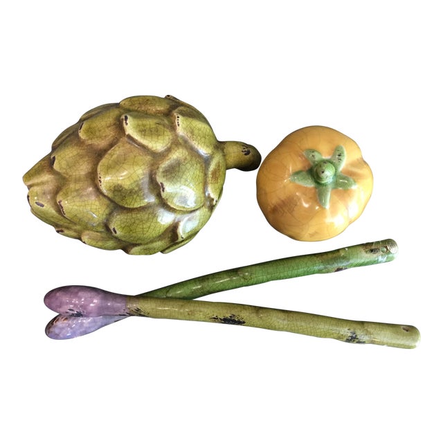 Traditional Foreside Ceramic Vegetable Set - 4 Pieces For Sale