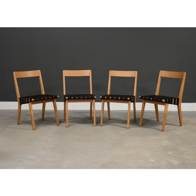 Mid-Century Modern Early Jens Risom for Knoll Dining Chairs -- Set of 4 For Sale - Image 3 of 6