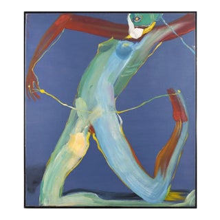 Anastasia Kurakina, Composition, Oil Painting on Cardboard, 2000s For Sale