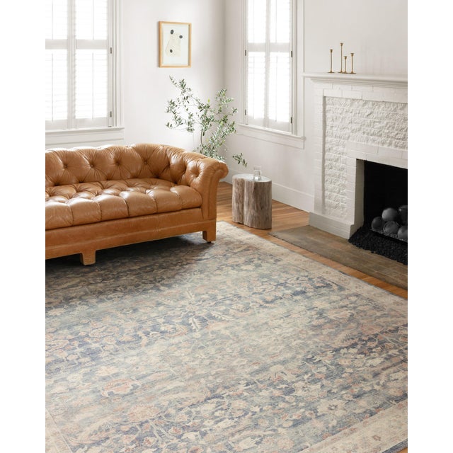 2010s Loloi Rugs Hathaway Blue/Multi 2'-0" x 5'-0" Area Rug For Sale - Image 5 of 6