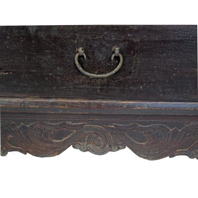 Early 20th Century Reddish Brown Antique Chinese Table with Three Drawers For Sale - Image 9 of 10