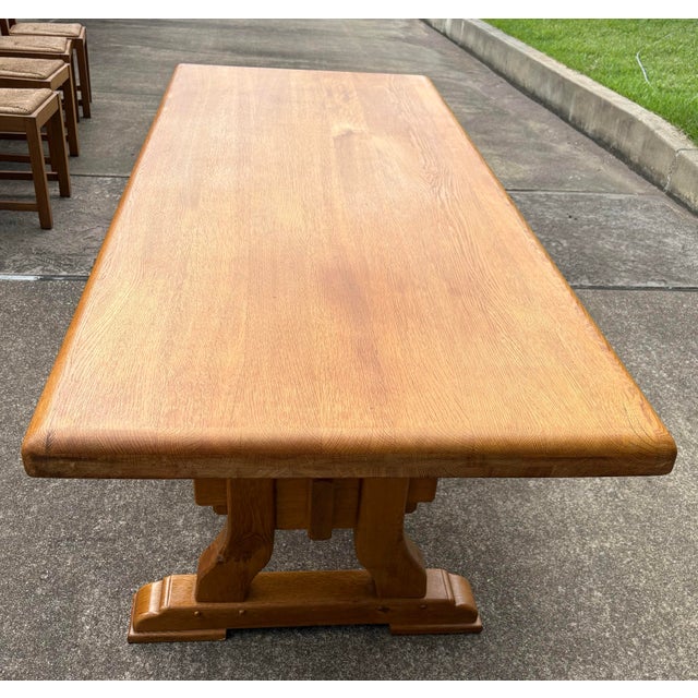 Vintage French Country Trestle Dining Table For Sale - Image 11 of 12