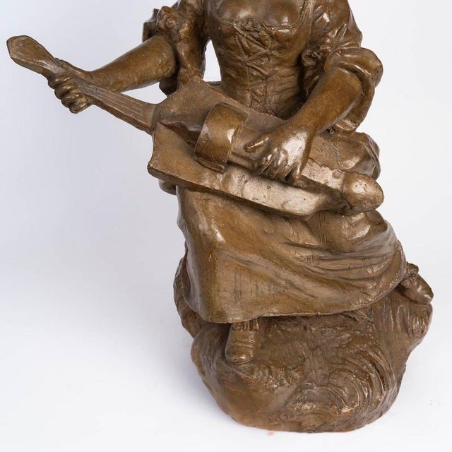 Antique Napoleon III Terracotta Sculpture, 1800s For Sale - Image 3 of 10