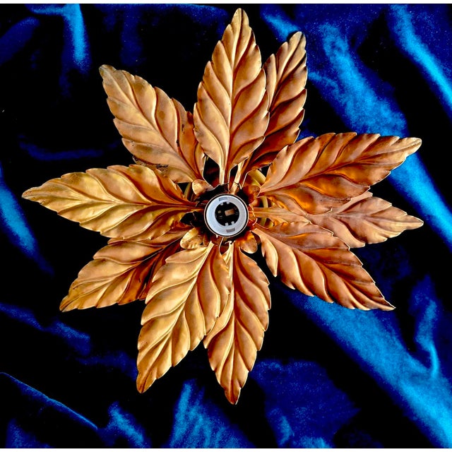 Mid-Century Modern Florentine Gold-Plated Ceiling Light by Hans Kögl, 1960s For Sale - Image 9 of 9