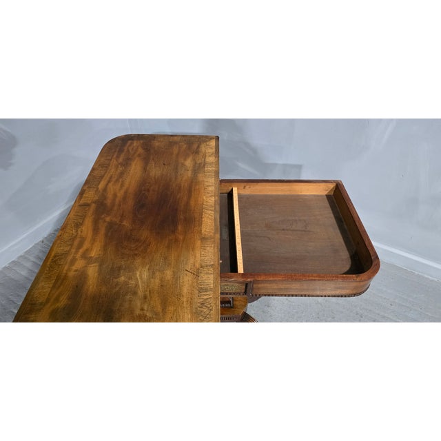 Antique Regency Brass Inlaid Card Table, 1820 For Sale - Image 17 of 18
