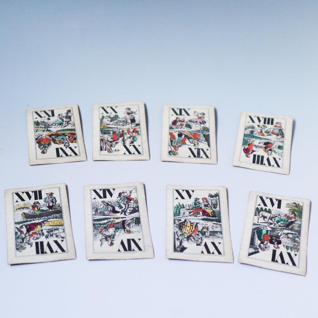 Antique Austrian Josef Glanz Industrie Und Glück Tarock Playing Cards, Vienna, Circa 1880s For Sale - Image 17 of 18