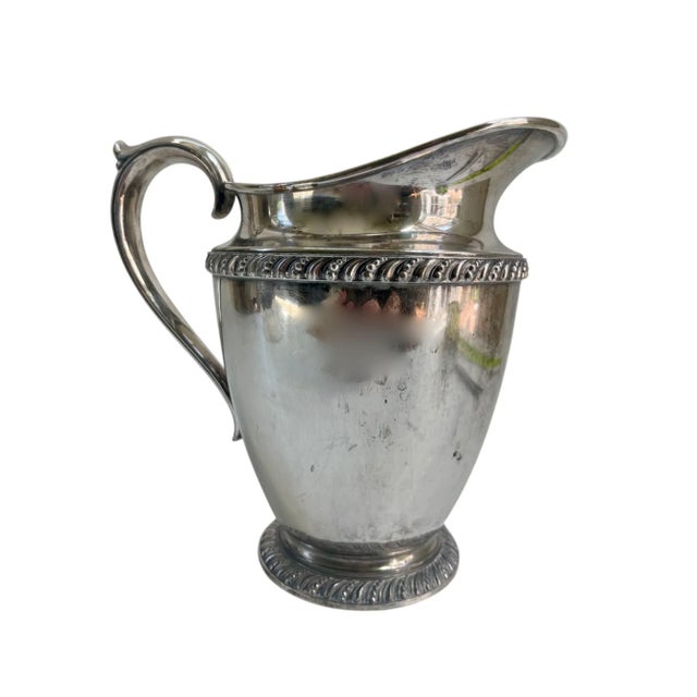 Vintage Classic Silverplate Water Pitcher or Vase For Sale - Image 4 of 4