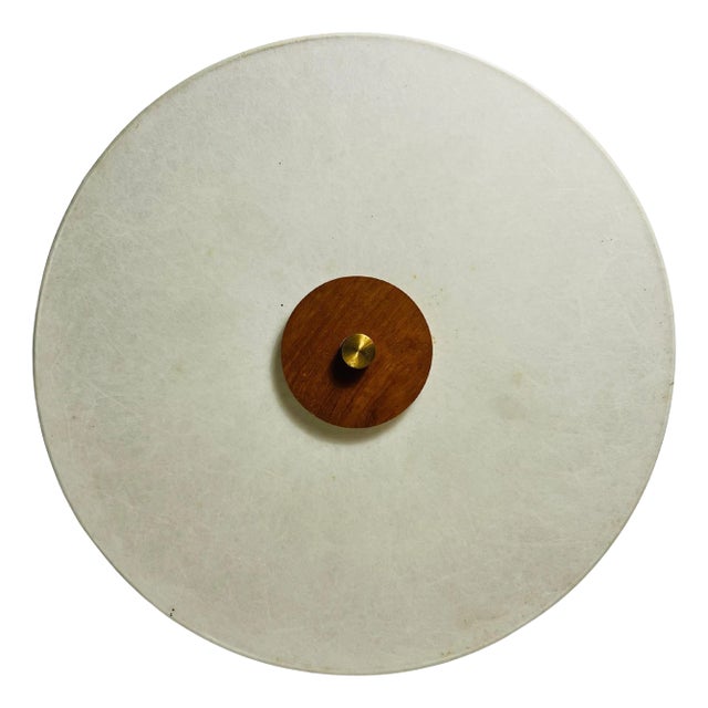 Round Mid-Century Modern Cocoon Flush Mount, 1960s, Italy For Sale