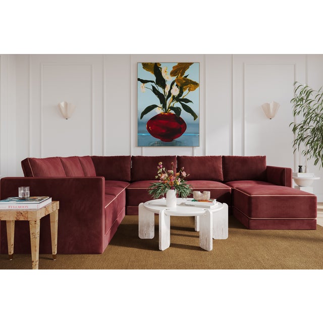 Discover the timeless elegance of the Willow Sectional, a modular masterpiece upholstered in luxurious velvet. This...