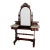 Antique Anglo-Indian Carved Hardwood Marble Top Vanity Dressing Table For Sale