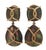 Wood Christina Addison Elegant Ebony Wood Drop Earring With Twisted Gold Border For Sale - Image 7 of 12