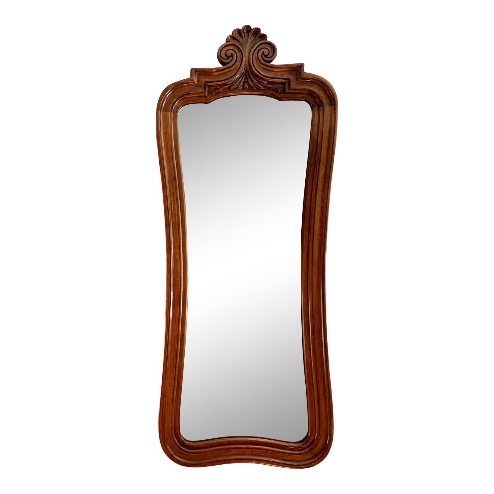 MidCentury White Furniture Co. of North Carolina Walnut Mirror Chairish