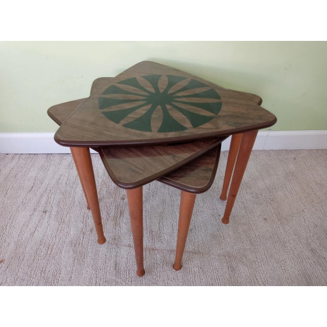 1970s Tripod Stacking Tables - Set of 3 For Sale - Image 10 of 10