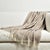 Traditional Luxury Herringbone Throw Blanket in Ivory and Taupe For Sale - Image 3 of 3