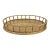 Vintage Brass Faux Bamboo Chinoiserie 12” Oval Gallery Tray For Sale