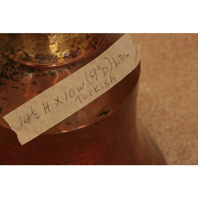 Antique Turkish Copper & Brass Kettle For Sale In Madison - Image 6 of 7