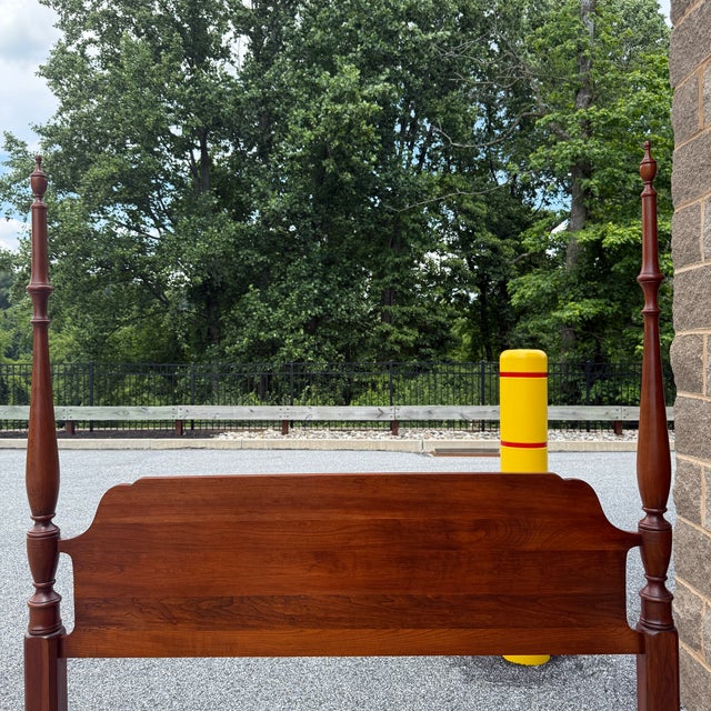 Pennsylvania House Vintage Pennsylvania House Traditional Solid Cherry Full Poster Bed Frame For Sale - Image 4 of 12
