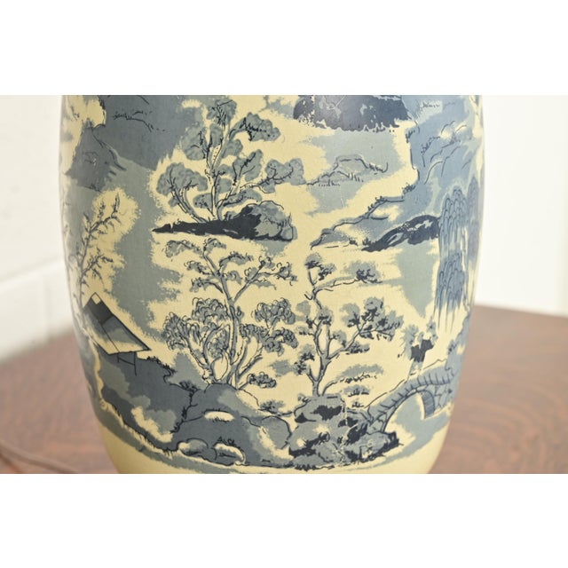 1970s Chinese Blue and White Porcelain Ginger Jar Table Lamps by Westwood - a Pair For Sale - Image 11 of 16